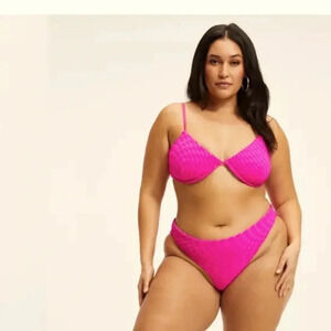 *Final Price* Good American Hawaiian Pink 5XL or 8 NWT Bikini Bottoms Plus